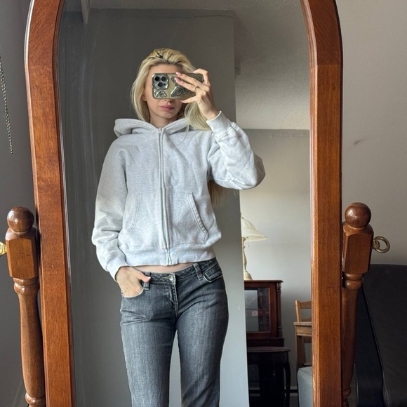 TNA Tops - TNA Light Gray Zip-Up Hoodie